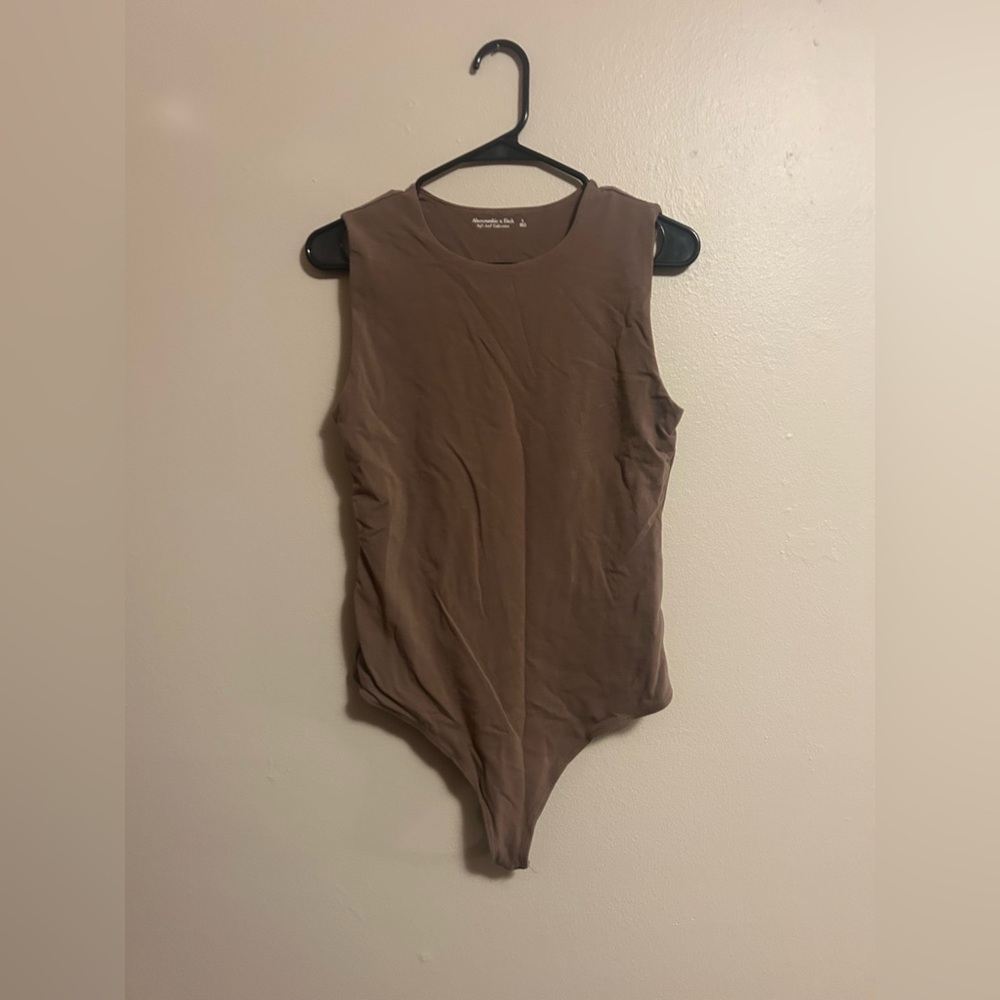 Abercrombie & Fitch High Neck Brown Sleeveless Bodysuit Size Large